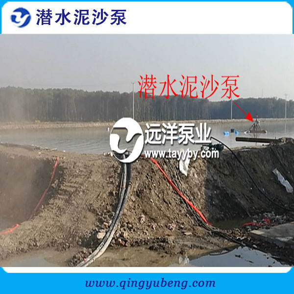 浙江绍兴客户使用潜水泥沙泵清淤疏浚河道