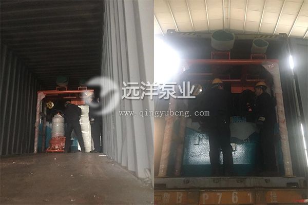 潜水泥沙泵及配套平台装箱